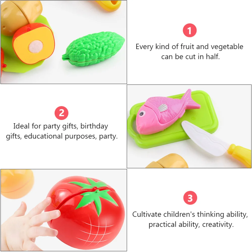 

1 Set Kitchen Kit Children Model Vegetable Set Fruit Cutting