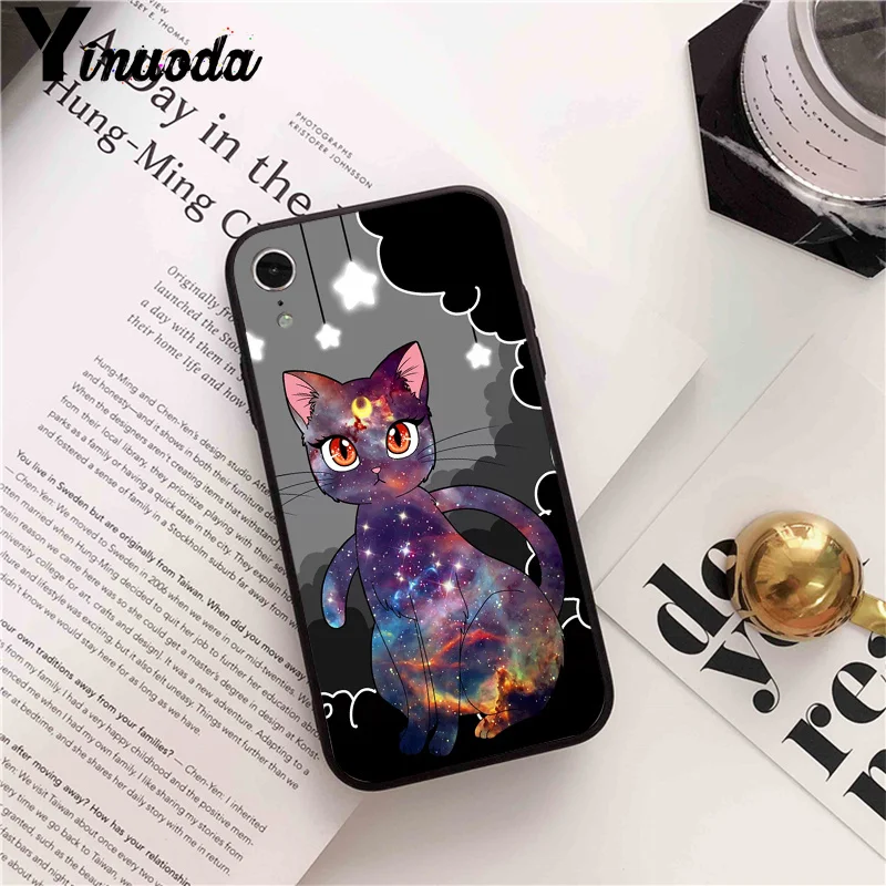 Yinuoda Сейлор Мун кошка пара Мягкий ТПУ чехол для телефона для iphone 8, 7, 6, 6S Plus, XS XR XS MAX 10 5 5S SE 11pro max чехол Coque