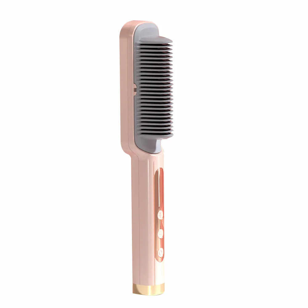 

Ceramic Hair Straightener Brush Electric Hot Air Comb Anti-static Hair Curler EU Hairstyle Salon DIY Hair Styling Tool