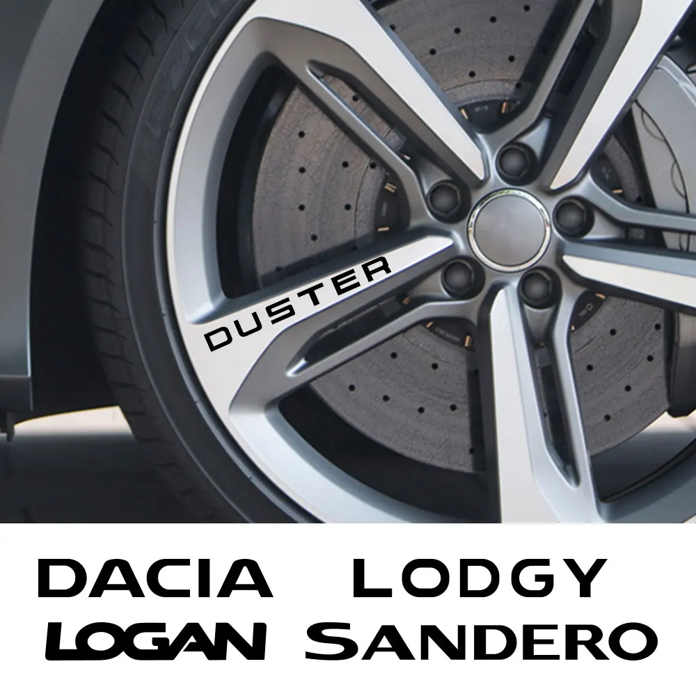 4 шт. автомобильные наклейки на обод колеса для Dacia Duster 1 0 Tce Turbo LPG Logan Sandero R4 Xplore