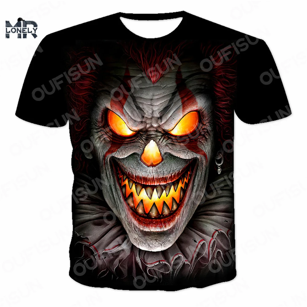 

New Fashion Men/Women Skull Print T-shirt Street Style Harajuku Skeleton Breathable Elastic Polyester Oversized Tshirt XXS-6XL