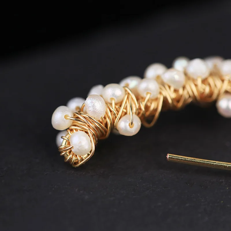 

Krasivaya Gold Natural Pearl Fashion Earrings For Women