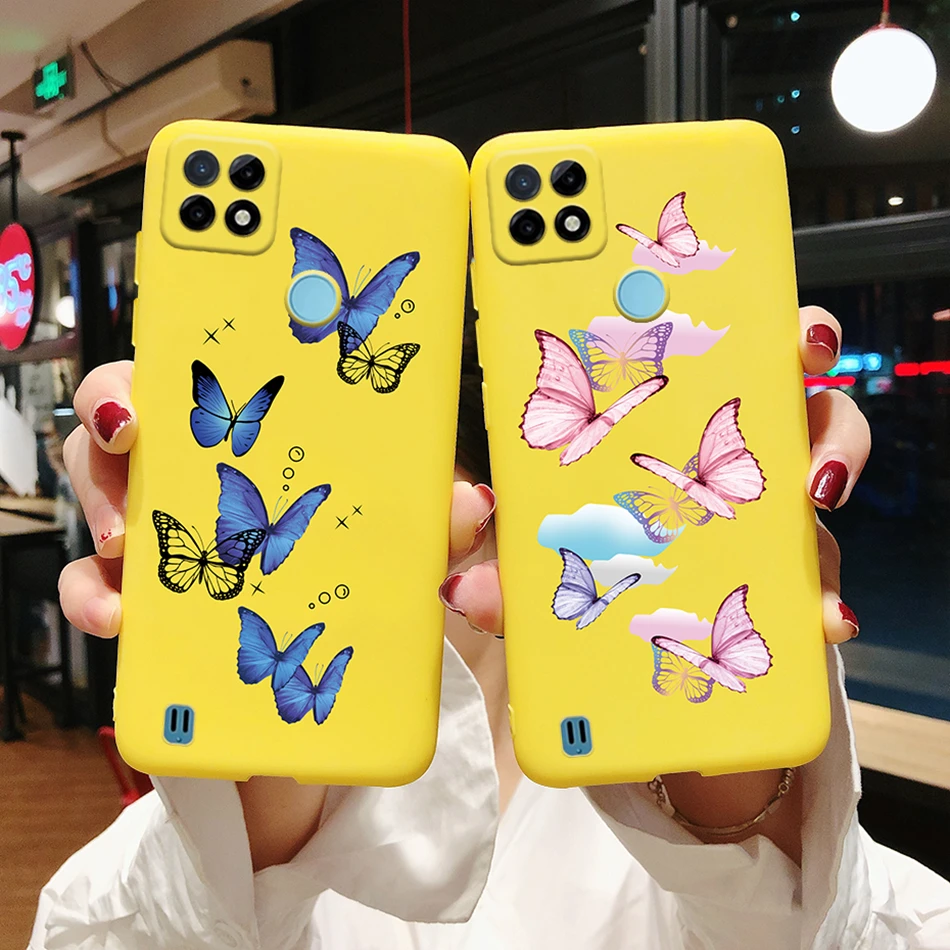 for realme c25y case rmx3265 cute girls sunflowers soft silicone phone back cover for realmi realme c25y c 25 y realmec25y cases free global shipping