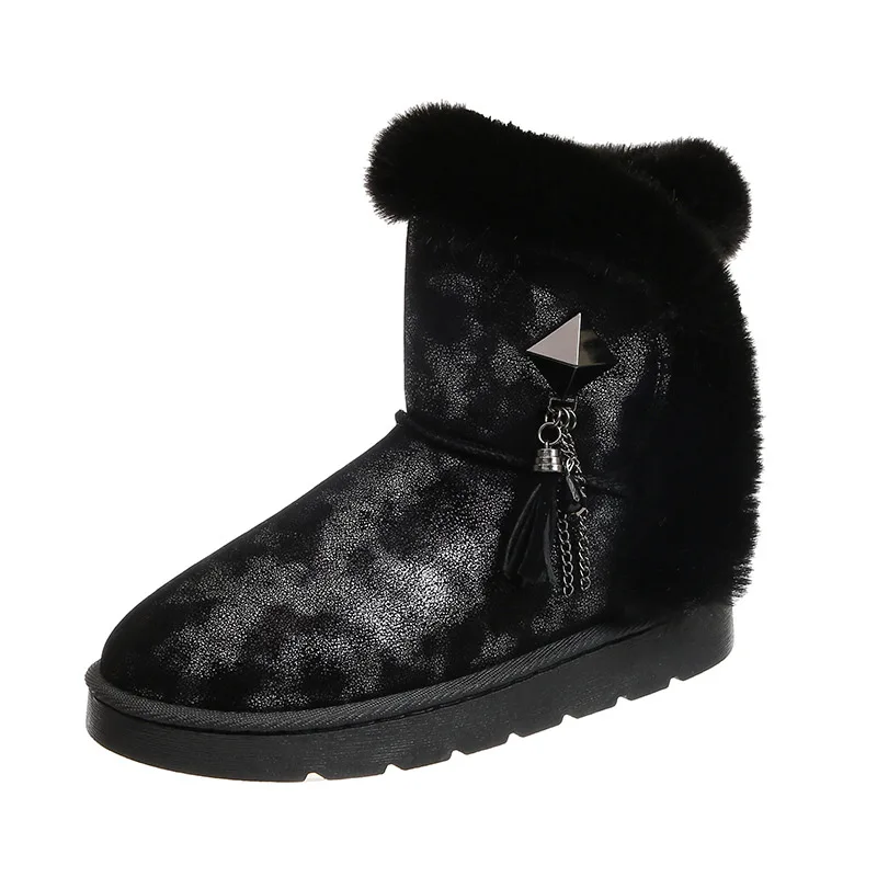 Женские зимние ботинки Новинка 2020 года кожаные теплые камуфляжного цвета с