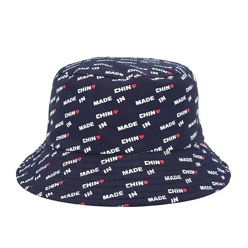 

LDSLYJR Cotton Letter Print Bucket Hat Fisherman Hat Outdoor Travel Hat Sun Cap Hats for Men and Women 365
