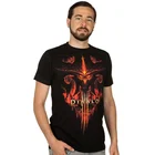 Мужская футболка с изображением фигуры Диабло III 3 с изображением появляющегося демона, мужские топы с изображением игры, мультяшная футболка, поп-футболка