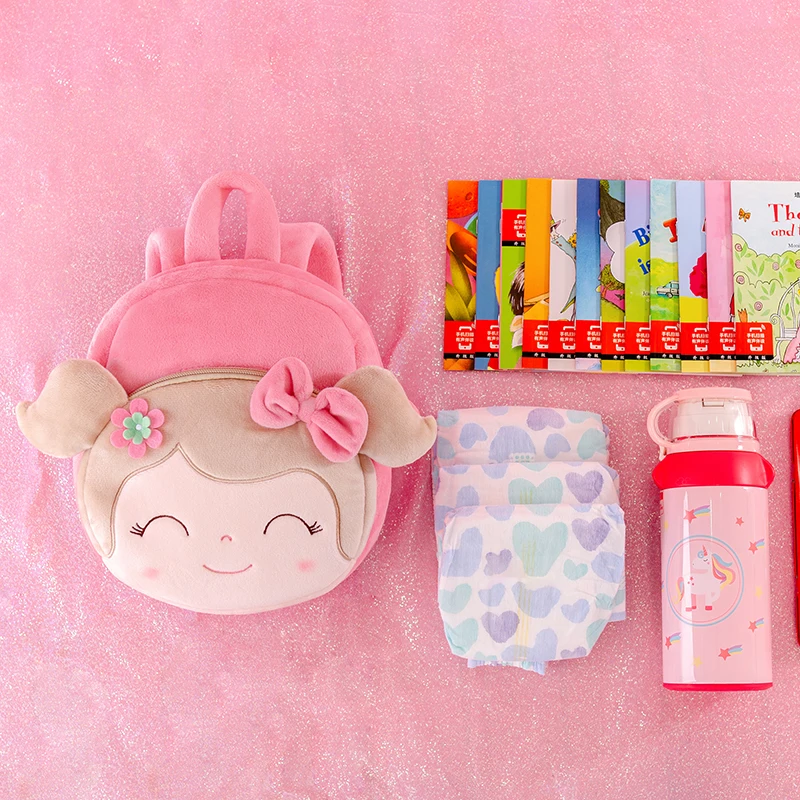 

Personalized Gloveleya Soft Plush Backpack Customized Gifts for Baby girls Personalised Dolls Spring Girl Cartoon Bags for Kids