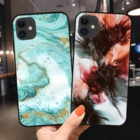 blue marble pattern phone case for iphone 11 12 13 pro max xr xs max x 6s 7 8 plus se20 soft tpu full body phone back tpu cover