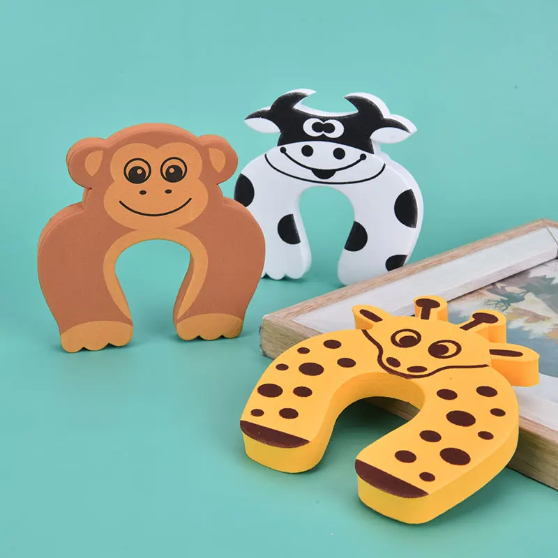 5pcs/lot Protection Baby Safety Cute Animal Door Stopper Card Lock Newborn Care Child Finger Protector | Мать и ребенок