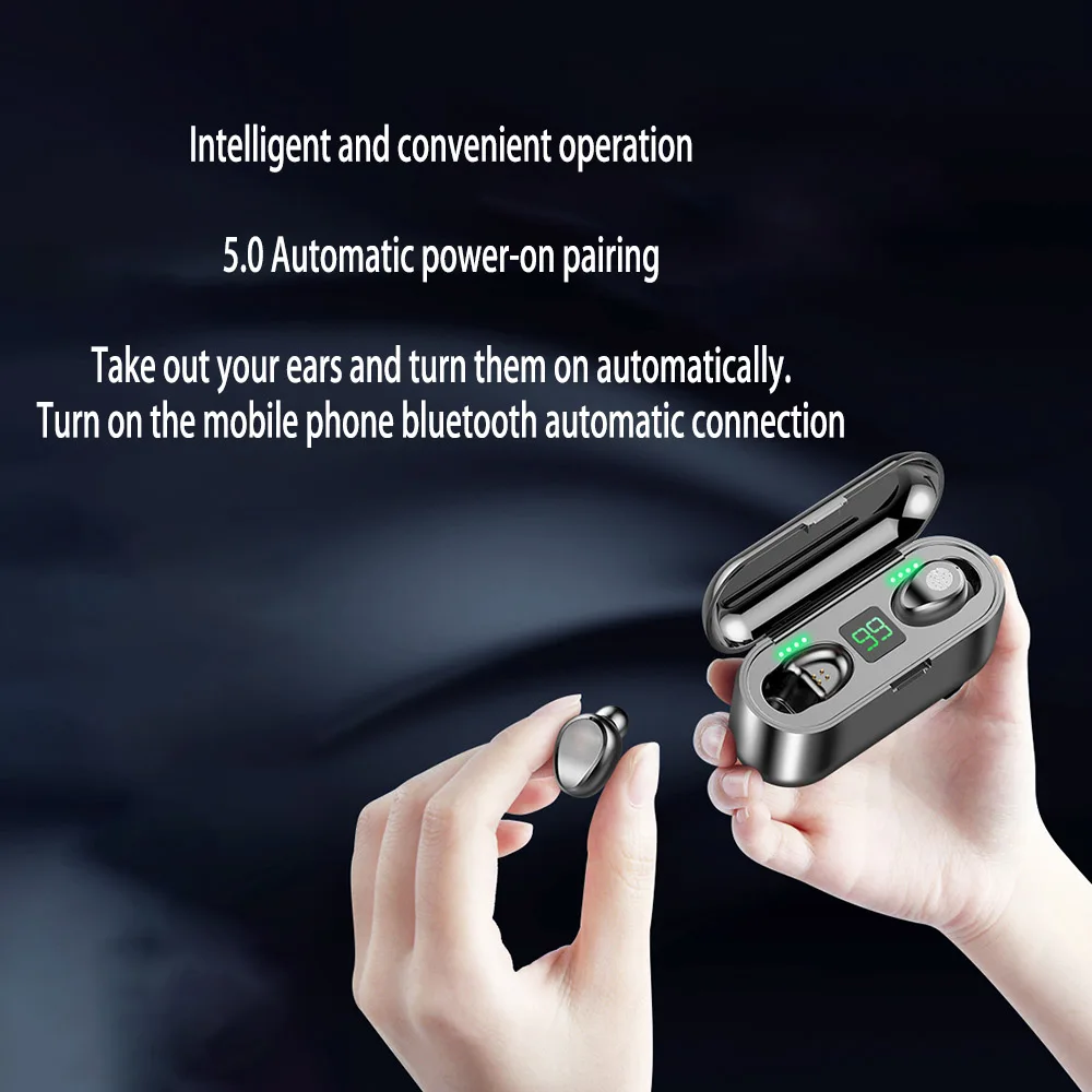 

Bluetooth Wireless Headset Touch Control Wireless Headset Earbud Phone With Microphone Sports Waterproof TWS Bluetooth Headset