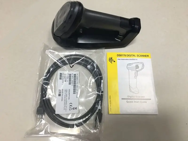 ZEBRA DS8178 беспроводной ручной сканер штрих-кодов 1D 2D qr-код с USB кабелем и Колыбель