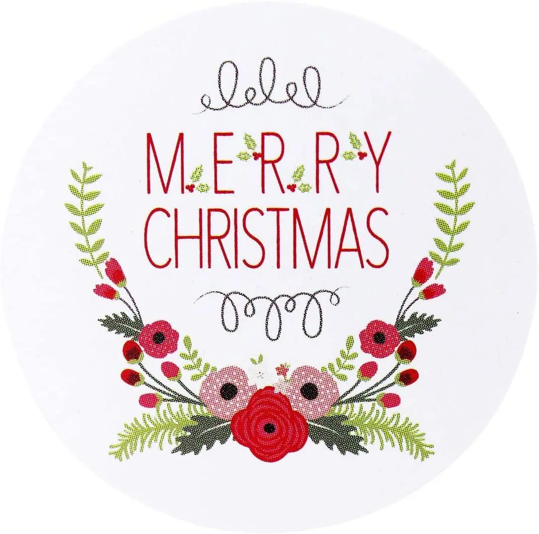

500PCS Roll Sticker Christmas Decoration Gift Series Sticker Label