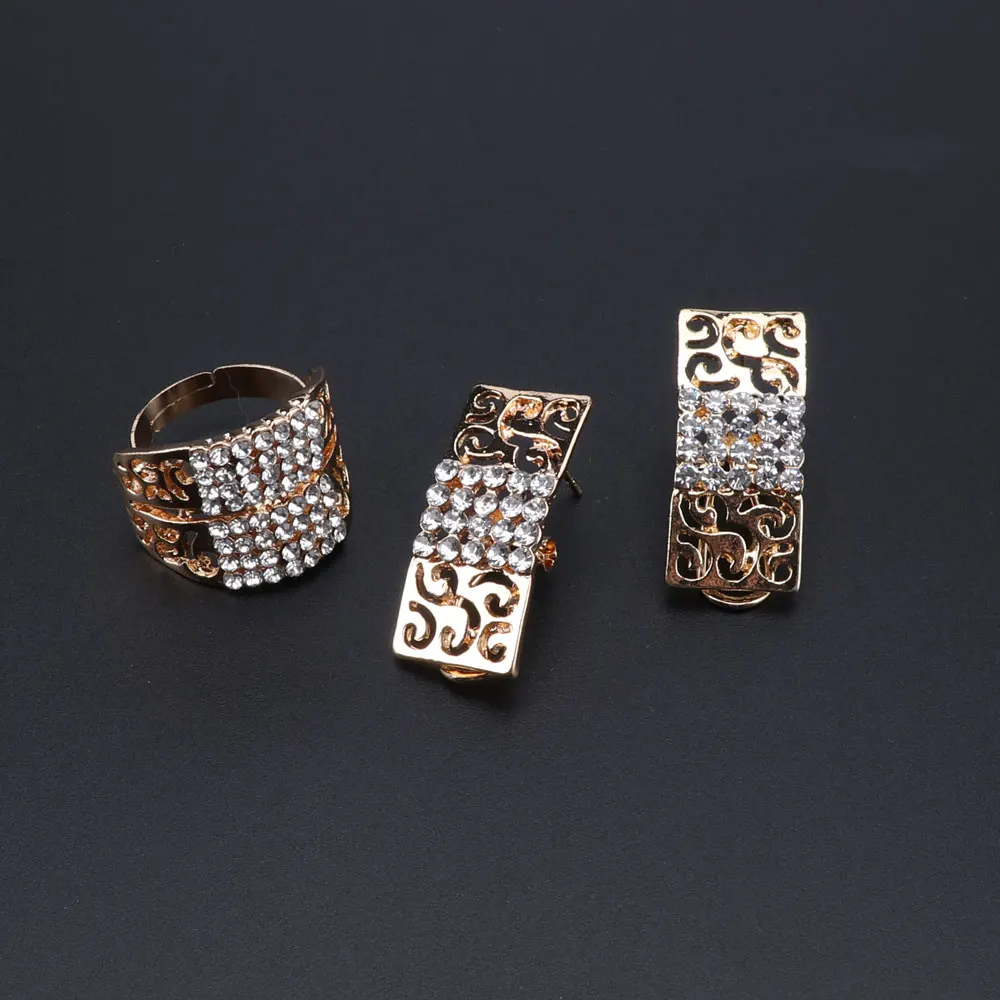 Набор украшений для женщин свадебные вечерние серьги с подвеской из кристаллов