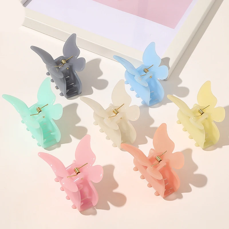 Корейские акриловые заколки для волос большого размера карамельных цветов