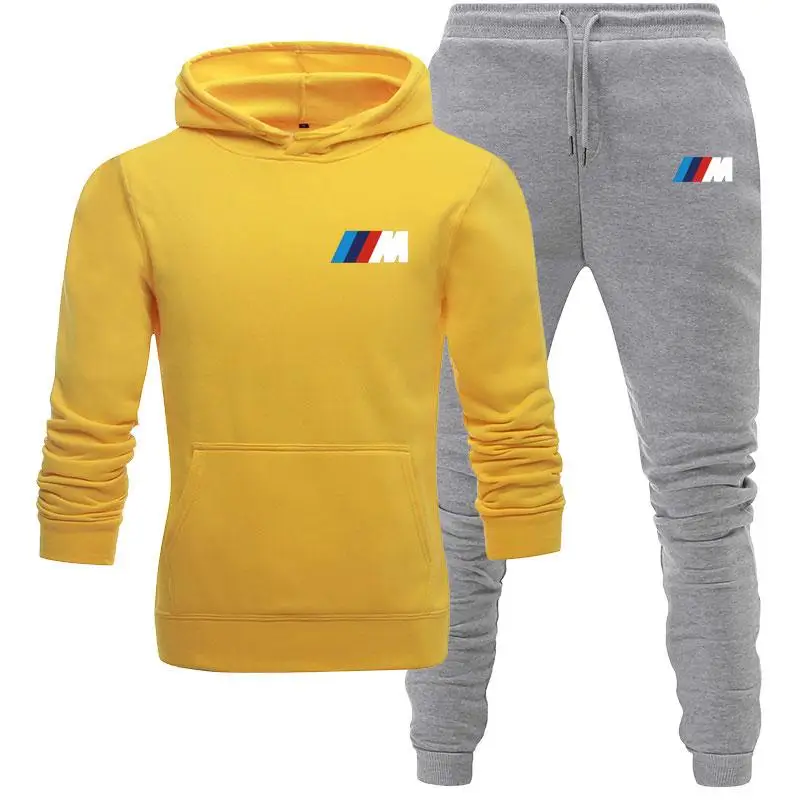 

BMW Men Hoodies Pant Clothing Set Tracksuit Pants Suit Female Tracksuit Print New Men Ladies Solid 2 Piece Set Pant Closure Type