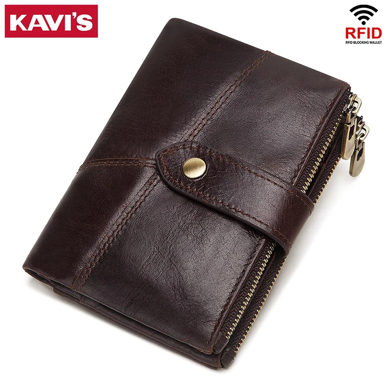 Кошелек KAVIS Limited Rfid из 100% натуральной кожи мужской кошелек портмоне мужское для