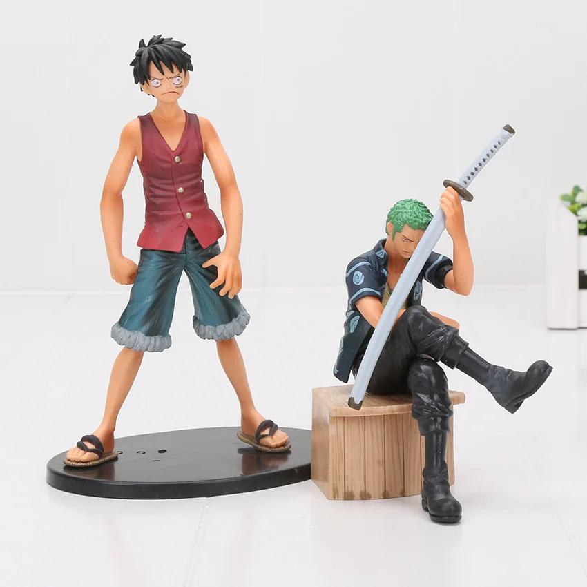 Аниме one piece Figure Roronoa Зоро фигурка битва Версия ренгоку онигири Зоро ПВХ модель куклы 13-26 см игрушки - Цвет: 14445 luffy zoro bag