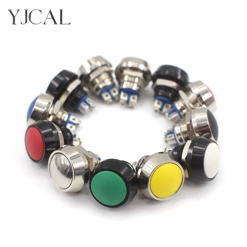 12 мм Шаровая круглая головка сброс водонепроницаемый металлический кнопочный