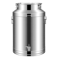 soup barrel 304 stainless steel sealed barrel household tea cans transport barrels thickened edible oil milk barrels wine barrel