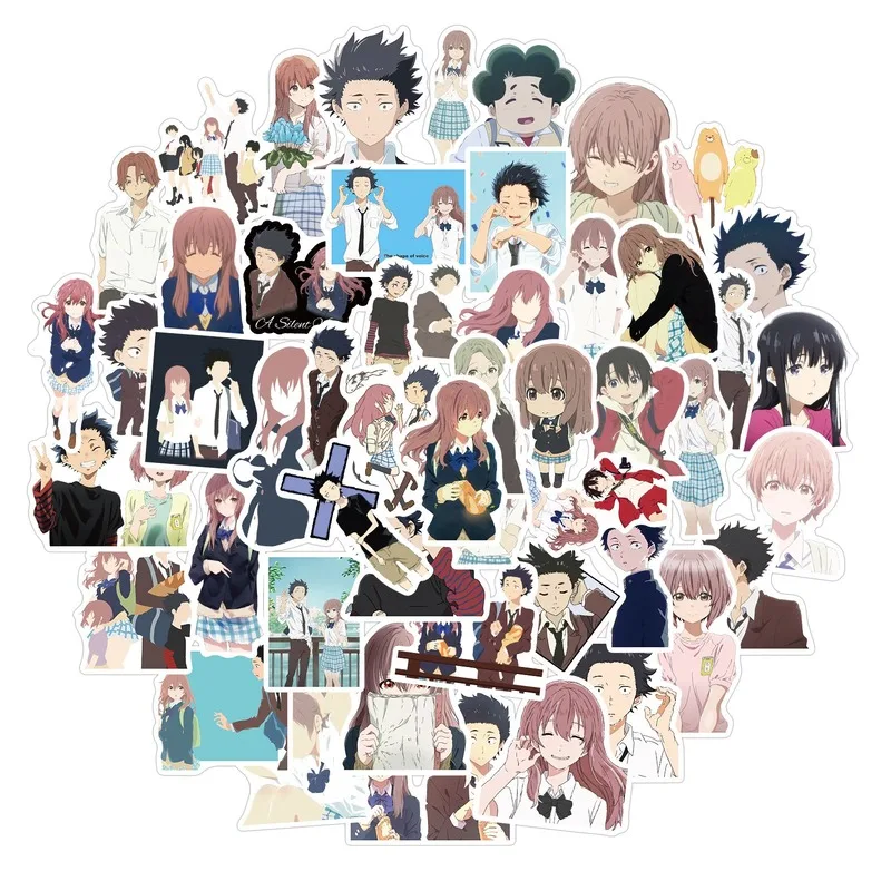 

10/50pcs Cartton Anime A Silent Voice Stickers Shape of Voice Sticker for Laptop Guitar Luggage Fridge Skateboard Classic Toy