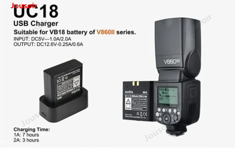 Godox UC18 USB флэш-память Батарея Зарядное устройство для VB18 V850II V860II V850, V860 CD50 T03 2Y