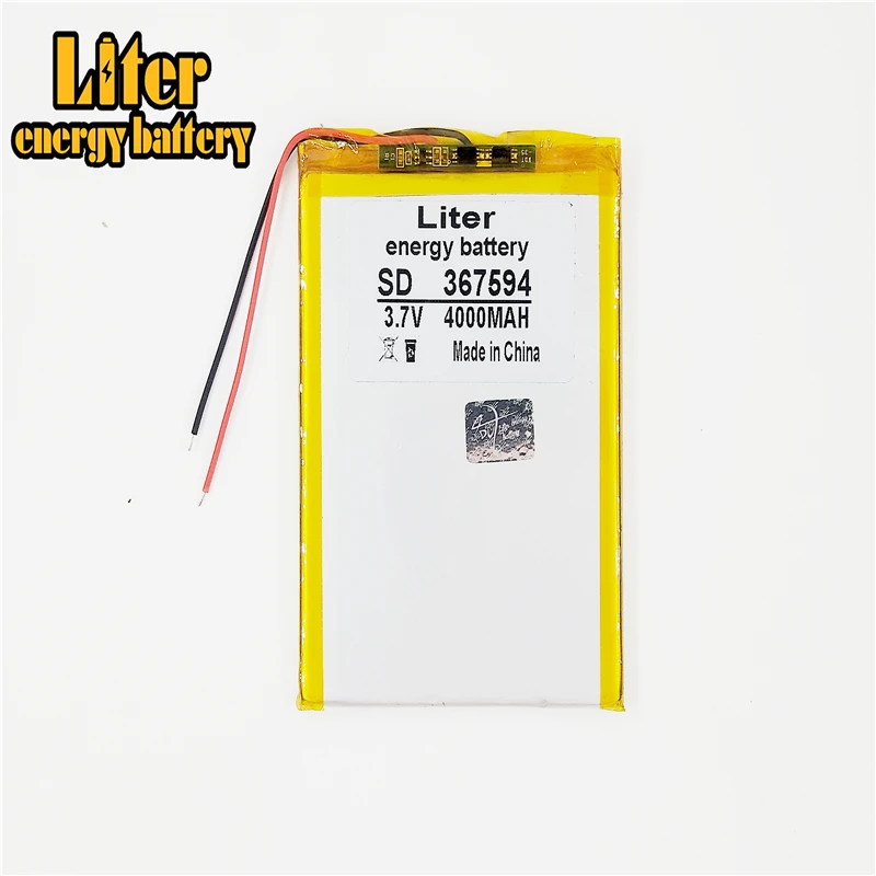 367594 3 7 V 4000mah литий полимерный аккумулятор планшета с защитной платой для GPS Tablet PC