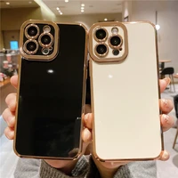 luxury plating phone case for iphone 11 12 13 pro max x xr xs max 7 8 plus shockproof camera protection back cover