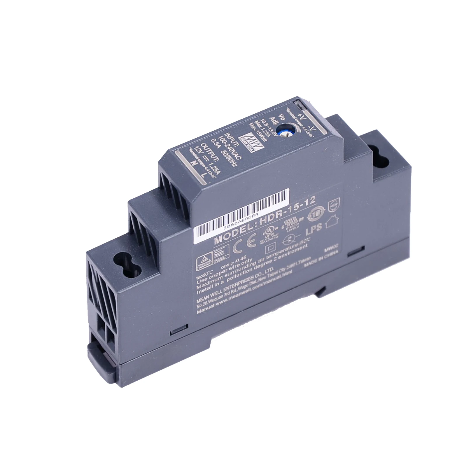 Fonte de Alimentação Original Média Bem Hdr15-12 dc 12v 1.25a 15w Fonte de Alimentação Ultra Fina Fonte de alimentação de comutação
