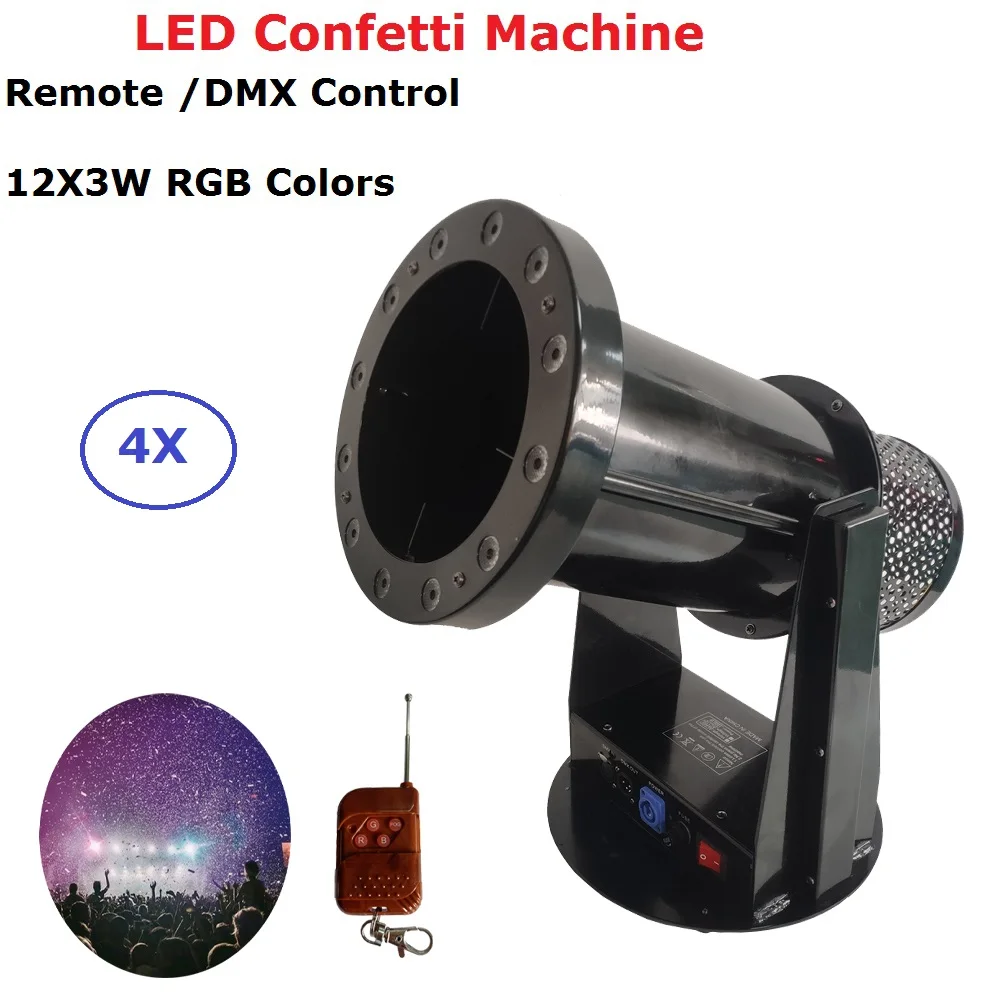 1200 Вт DMX конфетти вентилятор сценический эффект Cannon LED 12X3W RGB машина для дискотеки