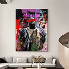 Поп, Рэп певица Бигги Смолс граффити настенные картины печать на холсте портрет художественный плакат для современных настенных картин домашний декор
