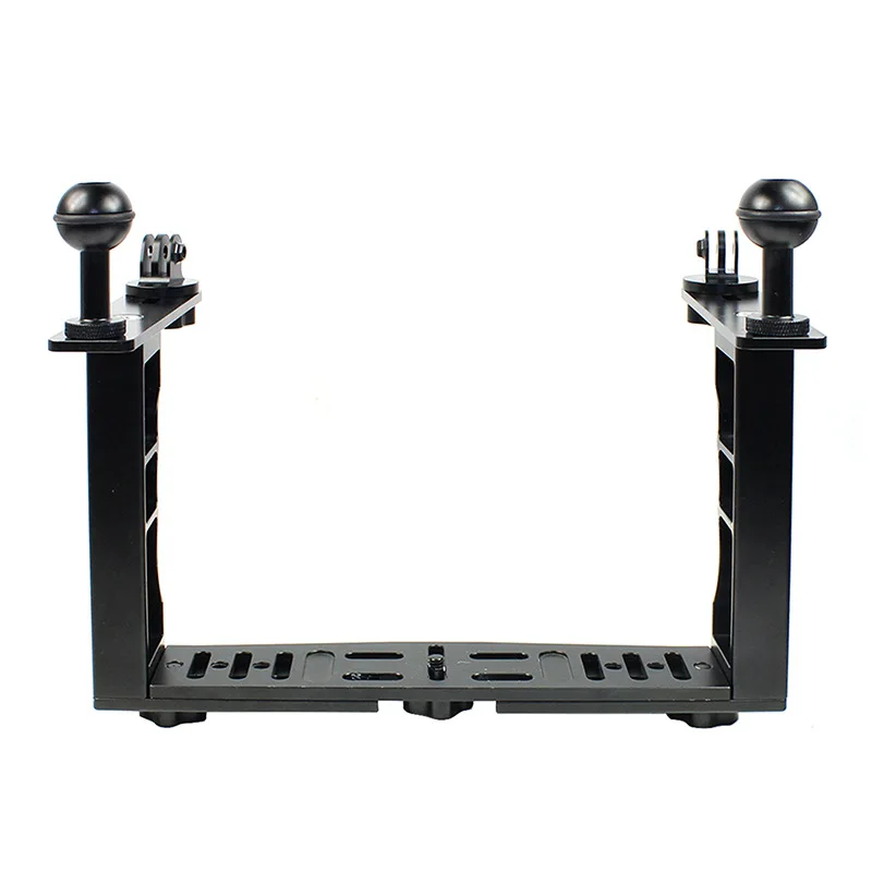 Двойной ручной кронштейн для дайвинга с адаптером верхней камеры