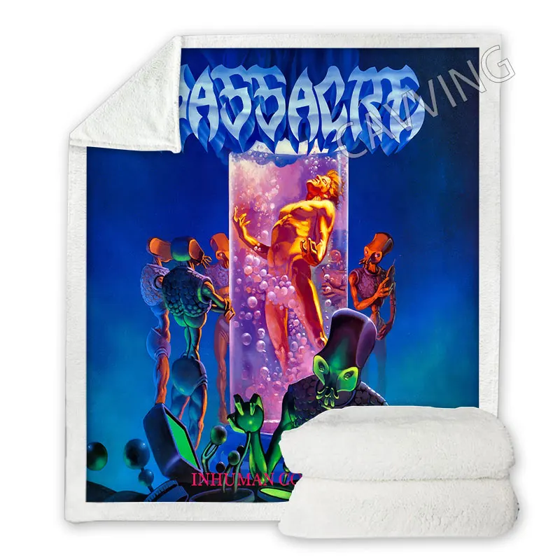 Прямоугольное одеяло из шерпы с 3D принтом домашний текстиль | Дом и сад