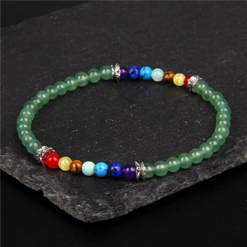 7 дюймов браслет натуральные бусины 4 мм исцеляющий ювелирные изделия для женщин