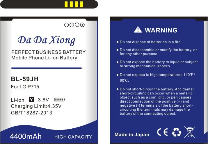DaDaXiong 4400mAh BL-59JH BL59JH BL 59JH Аккумулятор для LG Optimus L7 II Dual P715 / F5 F3 VS870 Ludid2 P703 | Мобильные
