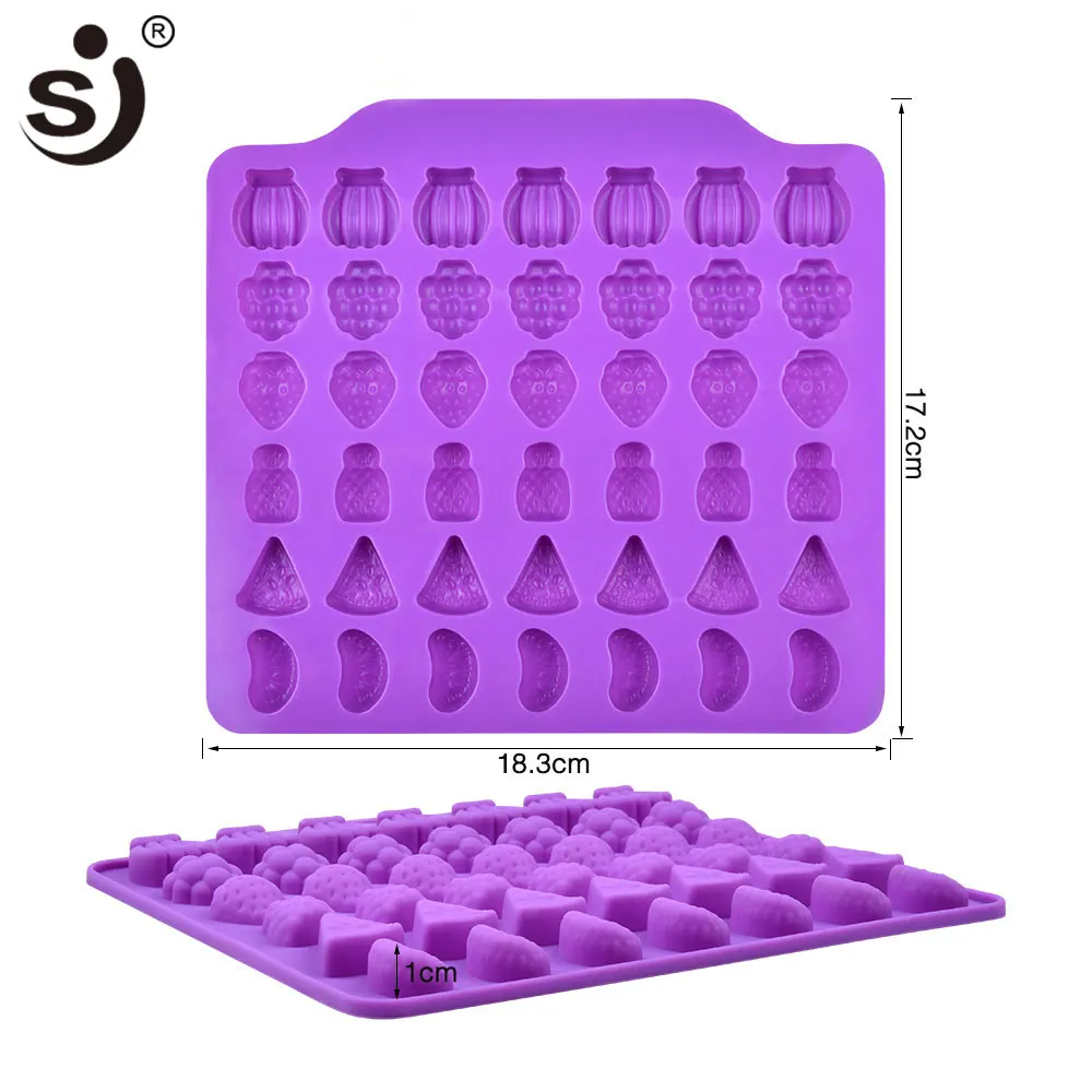 SJ фруктовые формы для шоколада из силикона в форме Рождественская форма конфет 3d