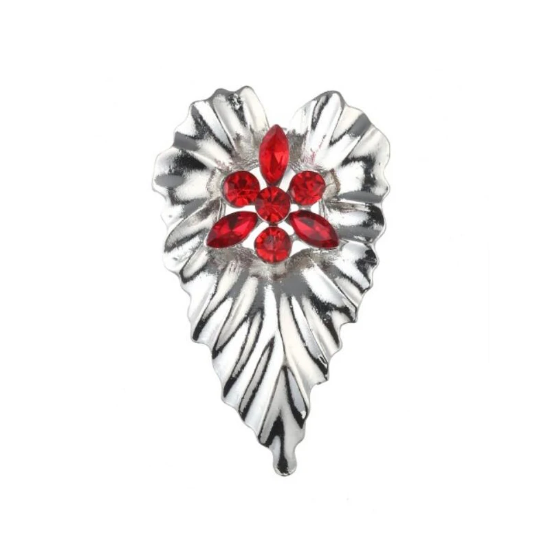 silver red Большие женские серьги в виде листьев золотого цвета, массивные серьги, большие Винтажные висячие серьги, вечерние ювелирные изделия - Окраска металла: silver red