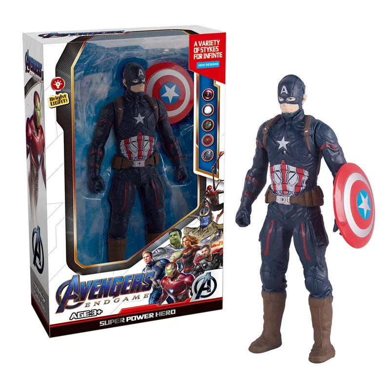 Новинка, фигурка из ПВХ Marvel, потрясающая фигурка Халка, Капитана Америки, Железного человека, Коллекционная модель игрушки для детей, рождественские подарки - Цвет: have box