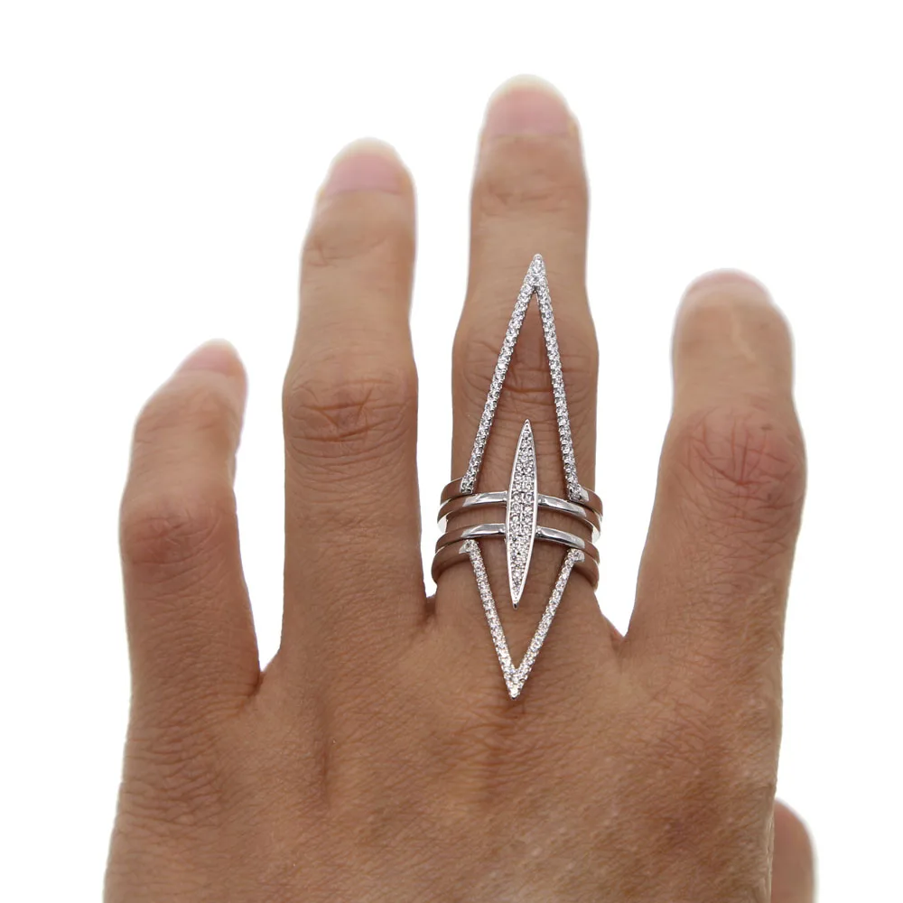 Новинка простое милое проволочное шеврон кольцо на кончик пальца панк v образный