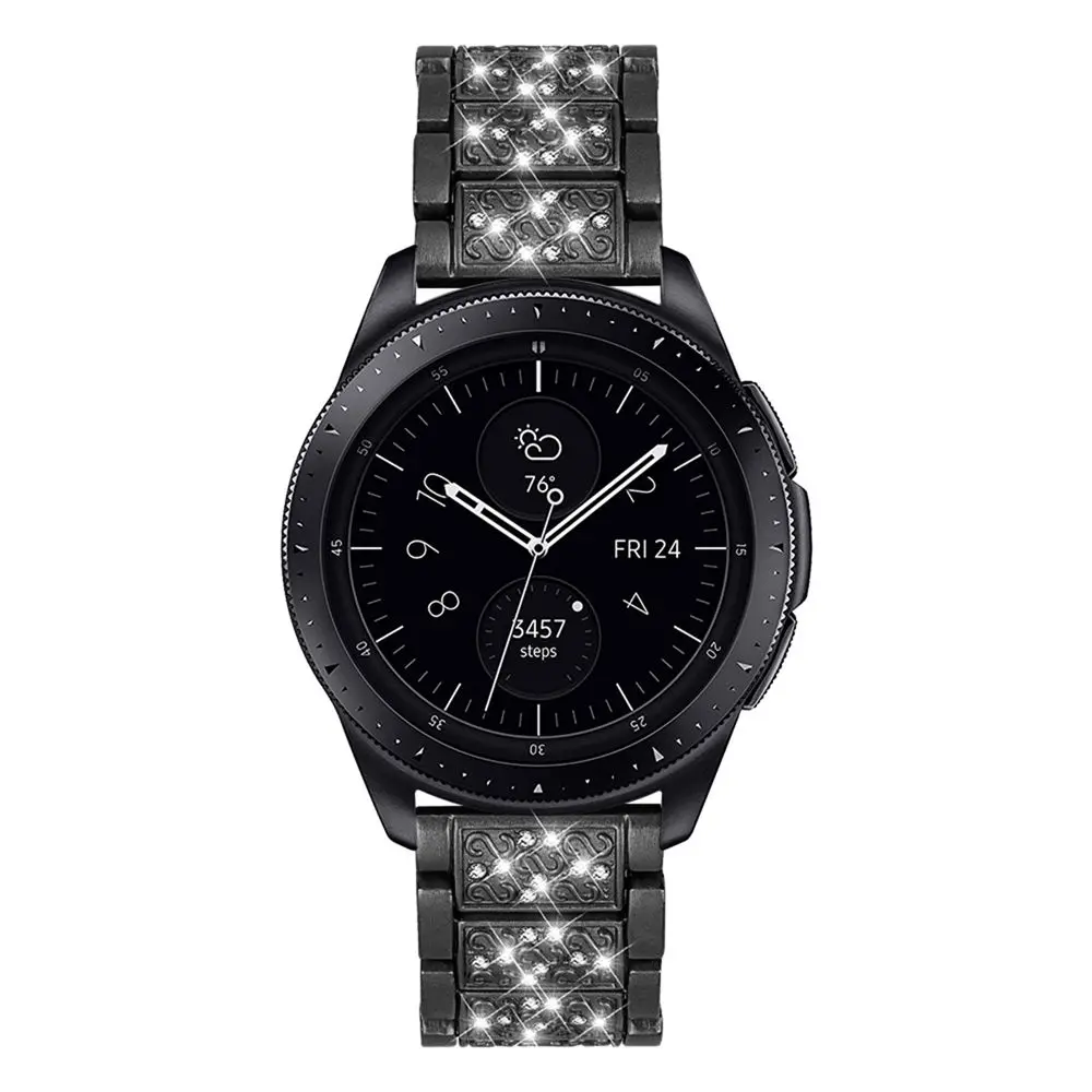 Шикарные часы, украшенные драгоценными камнями ремешок для samsung Galaxy Watch 46 мм 42 мм активный ремешок для часов на замену браслет для samsung gear S3 Classic
