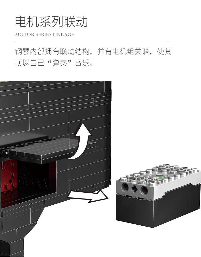 MOC Technic серия Grand Piano Motor Keizer модель совместима с 16561 образования строительные блоки кирпичи игрушки Рождественский подарок