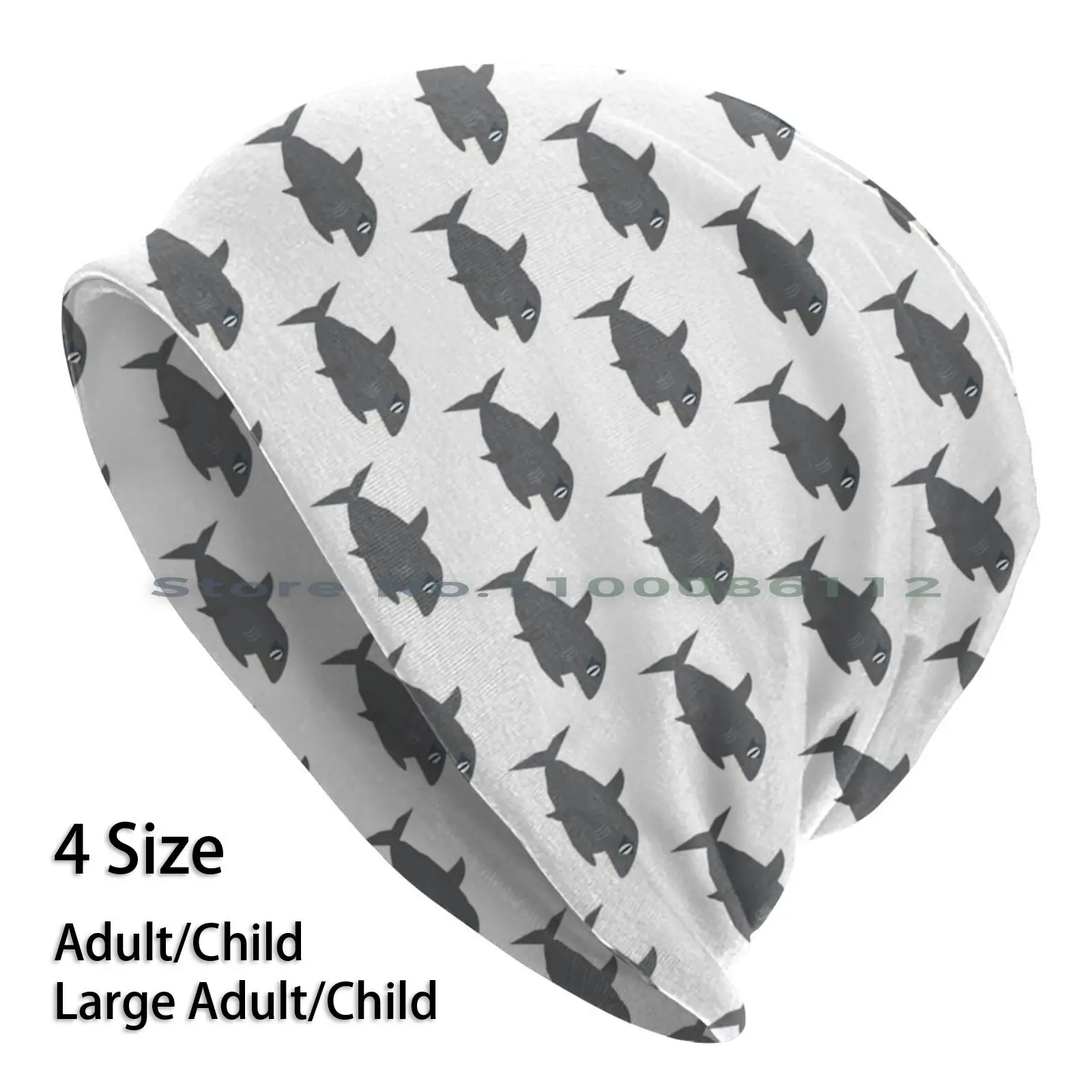 

Shark Sticker Beanies Knit Hat Animal Funny Funnu Shark Patterns Brimless Knitted Hat Skullcap Gift Casual Creative