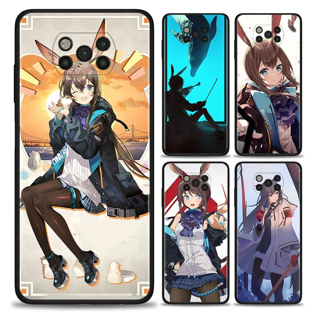 

Phone Case for Xiaomi Pocophone F1 Poco X3 NFC X3 Pro M3 Pro 5G F3 Soft Cover Back Shell Amiya Arknights Cute