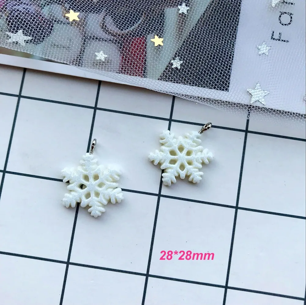 10 шт. kawaii прорезиненный плоский снег шармы diy Серьги Брелоки для ключей для DIY студенческие принадлежности украшения