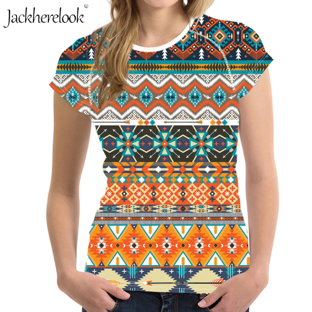 Jackherelook Traditional African Ethnic Tribe Print Plus Size T Shirt for Women Harajuku Tops Clothing Woman Oversized Tshirts | Женская