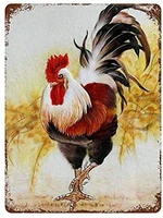 rooster chicken metal sign iron painting vintage tin sign poster hanging for bar pub club home office living room bedroom art