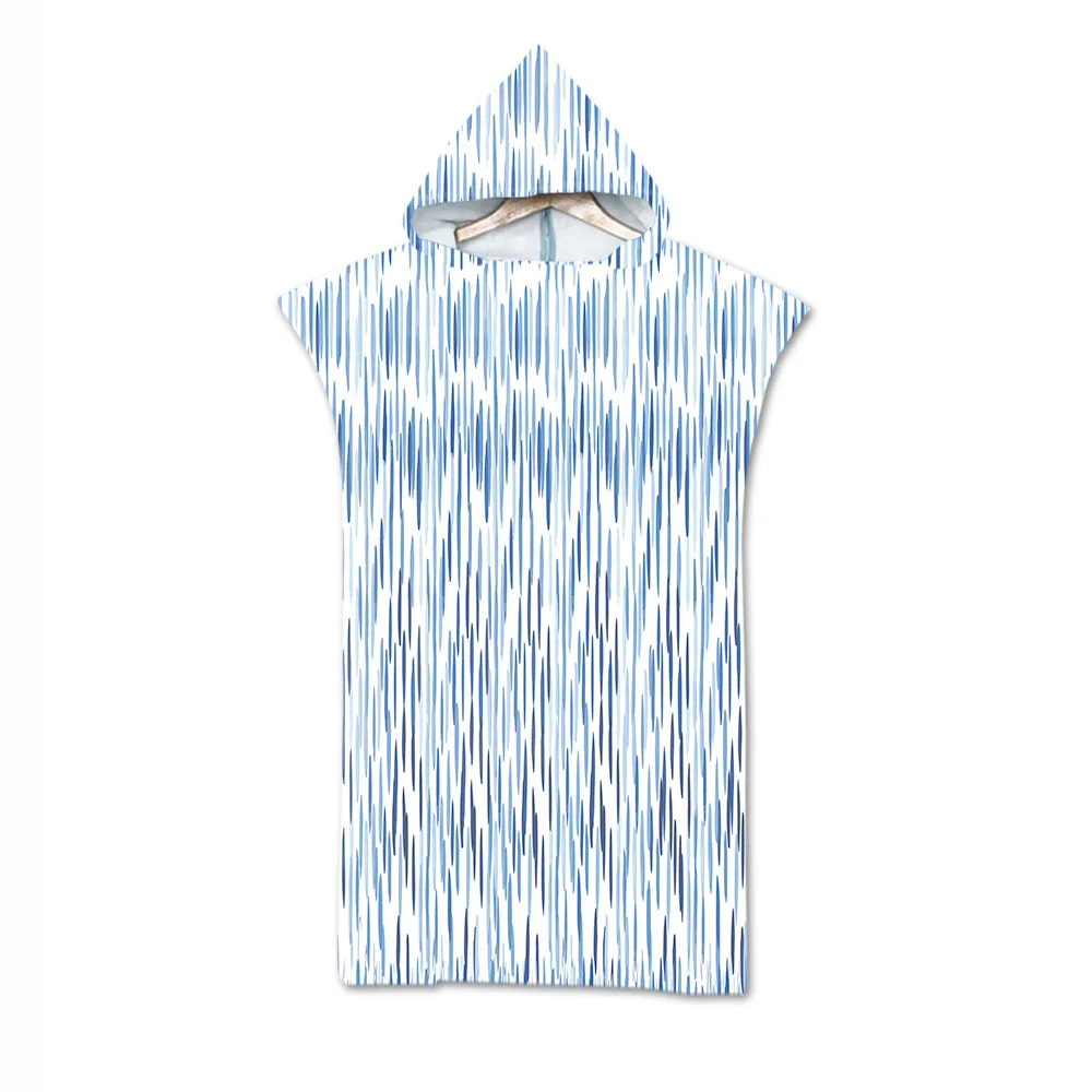 75*110cm Microfiber Printed Hooded Bath Beach Towel For Adults Quick Dry Swimming Poncho With Cloak Bathrobe | Дом и сад