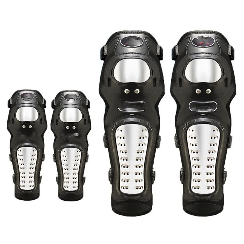 

Наколенники из нержавеющей стали для взрослых, защита от падения, защита для езды на мотоцикле и велосипеде, защита на локтях, 4 шт.