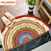bohemian mat geometric semi circular doormat anti slip washable carpets for bedroom bathroom kitchen door rug printed mats
