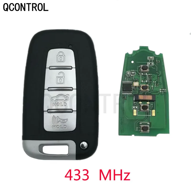 QCONTROL 433 Мгц дистанционный смарт-ключ PCF7952 чип для HYUNDAI 433 МГц I30 I45 Ix35 Genesis Equus Veloster Tucson Sonata Elantra