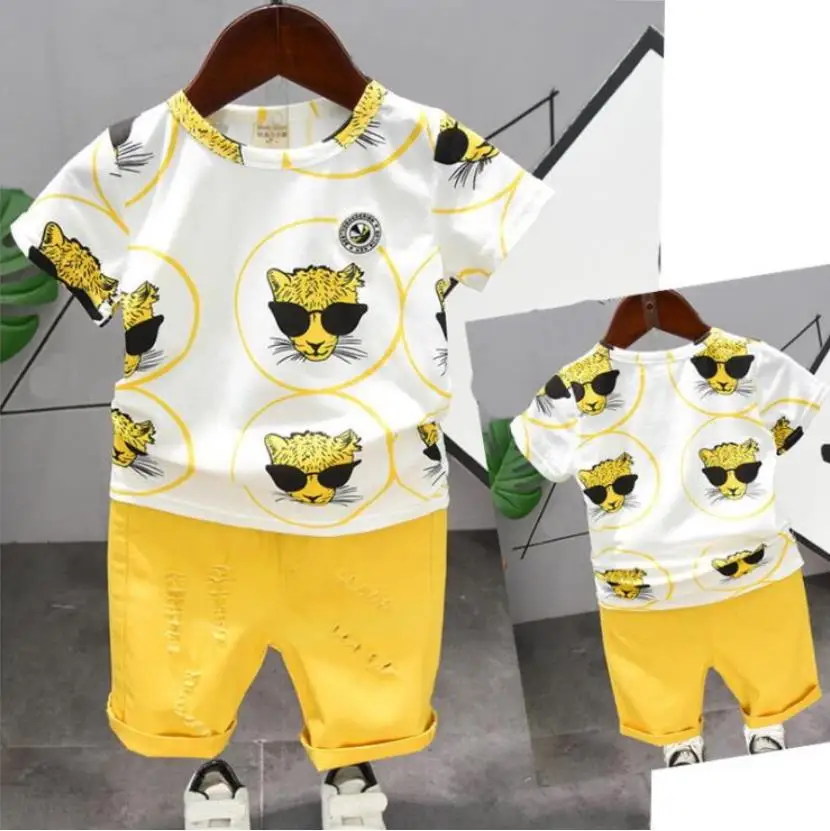 

Лидер продаж, Летний Детский костюм, одежда для мальчиков, брендовая одежда для мальчиков комплект одежды с мультипликационными персонажам...